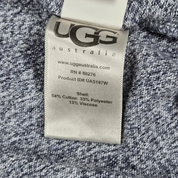 UGG Australia Womens‎ Cardigan Sweater Duster Open Front Pockets Blue Grey M - Image 5