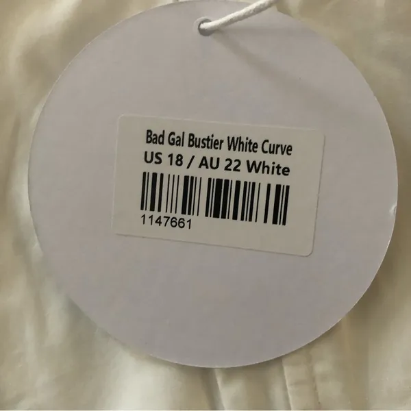 Princess Polly BAD GAL BUSTIER White Curve Size 18 Crop Milkmaid Button Back NEW - Image 8