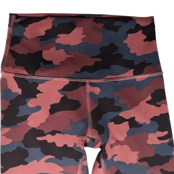 Lululemon Leggings 4 Wunder Under Camo High Rise‎ Black Red Blue - Image 5