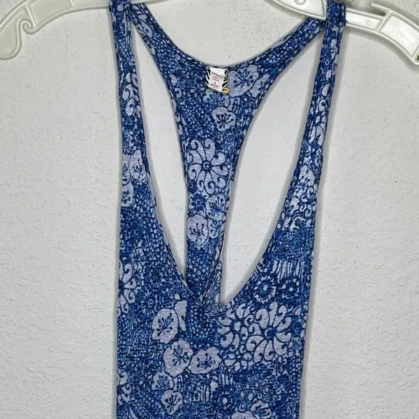 Free‎ People Racerback Tank Top Blue - Image 2