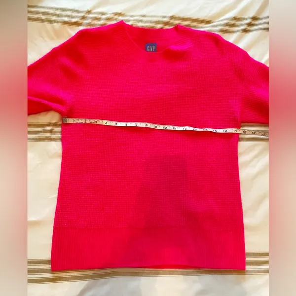 GAP Hot Pink Textured Crewneck Sweater Size XS - Image 5