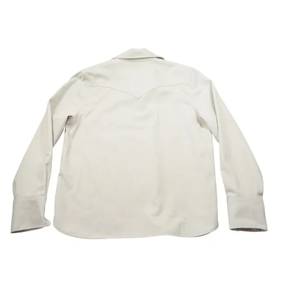 Madewell Womens‎ Size 14 Western Shirt Beige Twill Button Down Flap Pockets - Image 10
