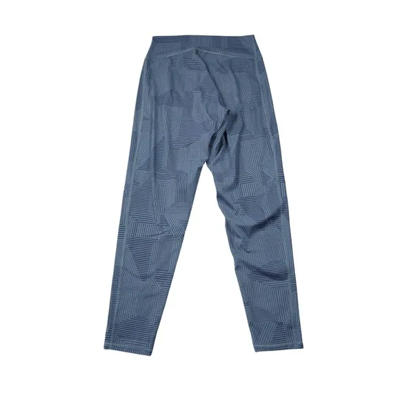 Gymshark Womens Large Blue Grey Geometric Maze Print High Waisted Leggings‎ Gym - Image 5