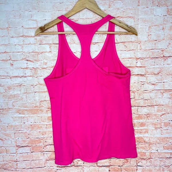 Nike | Hot Pink “Just Do It” dry fit racer back tank athletic fit - Image 4