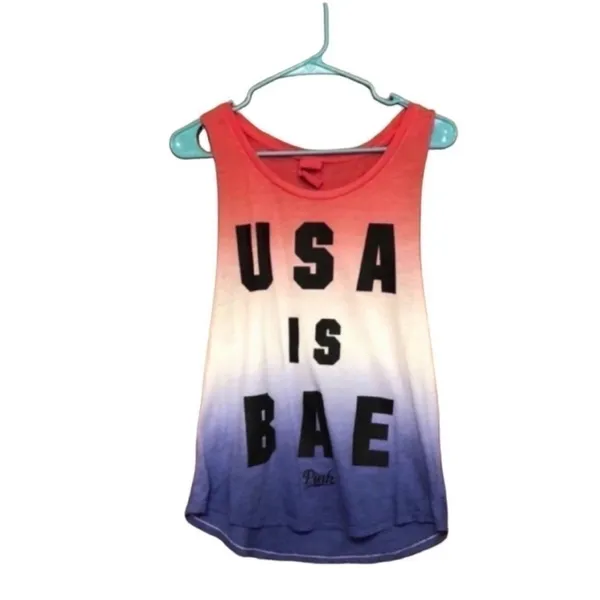 PINK Victoria's Secret Size Small USA Tank Top. - Image 2