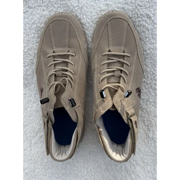 LDeck Women’s 3/4 Top Hiking Shoes Slip-on Laced-up Size 36 Beige Comfortable - Image 3