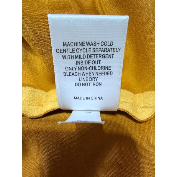 Marc New York Trench Coat Faux Suede Belted Double Breasted M Mustard Yellow - Image 5