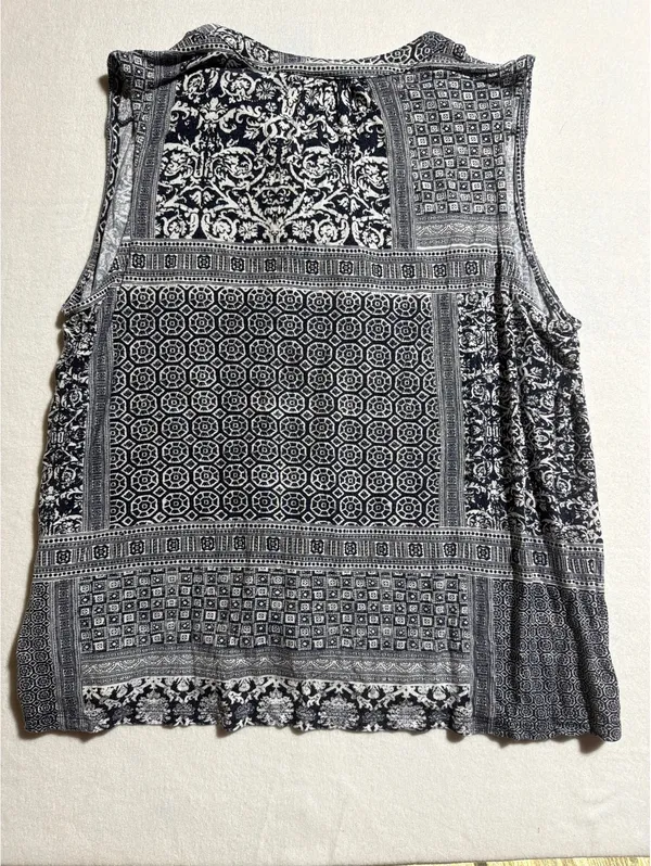 Style & Co Women's Sleeveless Patchwork Print Blouse XXL - Image 7