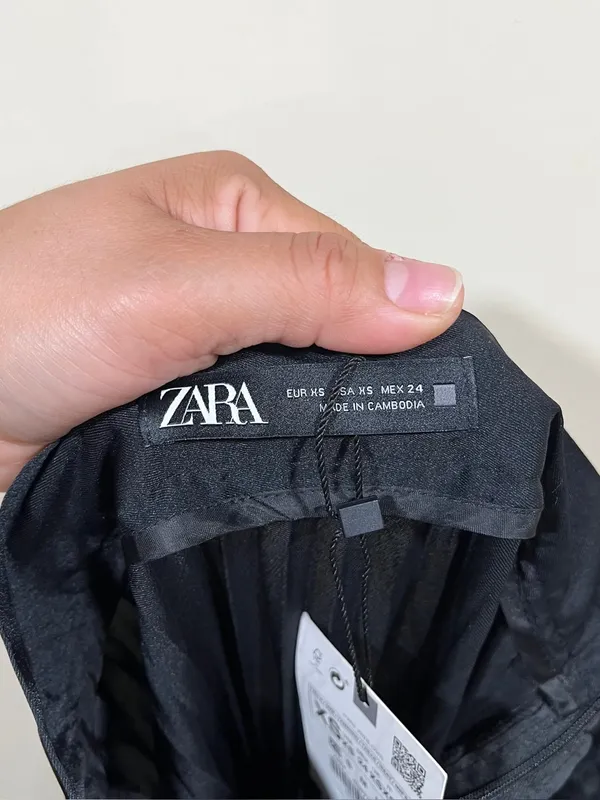 NWT ZARA NEW WOMAN HIGH WAIST PLEATED MIDI SKIRT BLACK size XS - Image 7