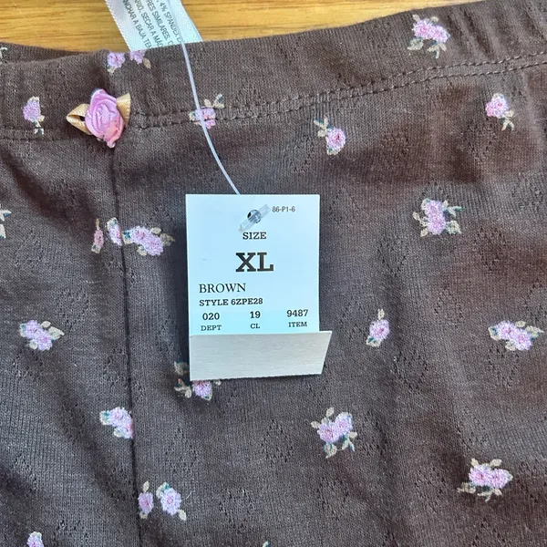 Wild Fable Brown Floral Pajama Shorts - Image 2