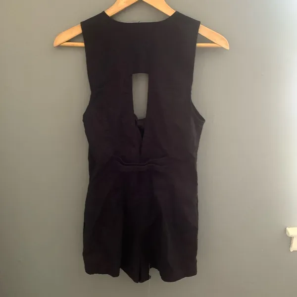 Free people black tie knot keyhole romper - Image 7