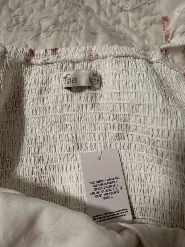 Hollister Mini Floral White Dress - Image 3