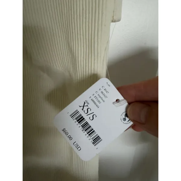 Intimately Free People Dress Womens XS/S Ivory Ribbed Mesh Bodycon Mini‎ FT1202 - Image 4