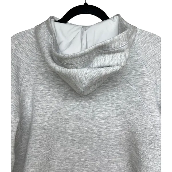 Lululemon Airwrap Modal Pullover Hoodie Heathered Core‎ Ultra Light Grey Size 6 - Image 5