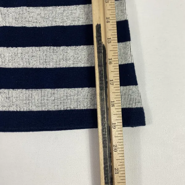 Madewell Shirt Womens Small Blue Off The Shoulder Striped‎ Jersey Knit Cotton - Image 5