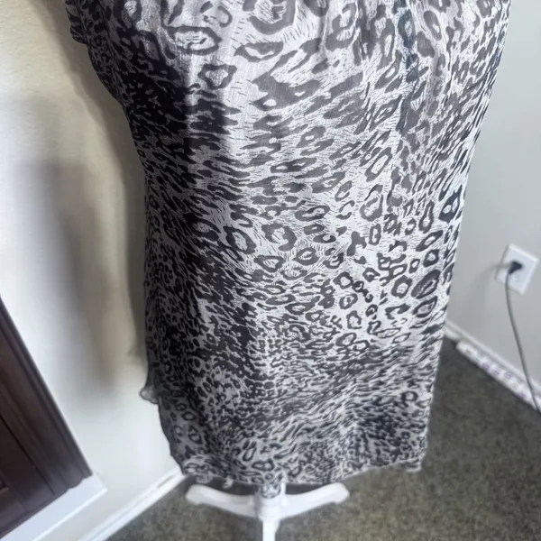 Y2K My Pretty Angel Mini Dress Silk Blend Leopard beaded neckline Fairy sz‎ M - Image 3