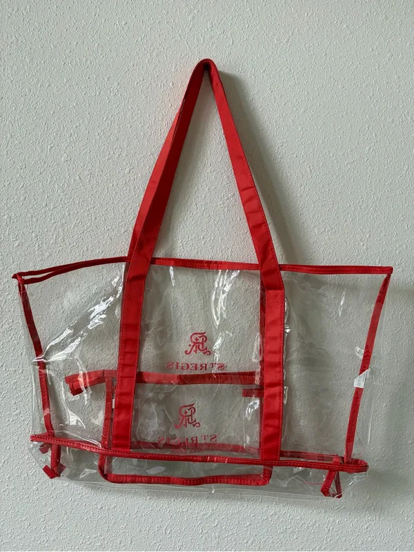 St. Regis Bora Bora Beach Bag Clear PVC Large Tote Coastal Luxury - Image 2