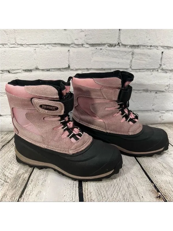 Ranger Pink Snow Boots Thermolite Insulation Waterproof Adjustable Strap Sz5 Size 5 - Image 2
