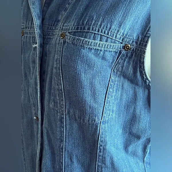 Vintage 80s 90s Hunt Club Denim Vest Retro women’s size M sz 8 10 - Image 3