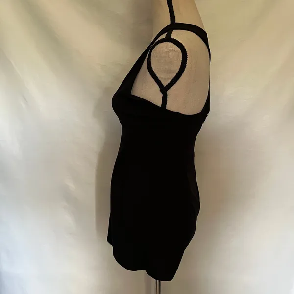 The Impeccable Pig Y2K Plunge Womens omper Sz S Strappy Resort Cross Back Club - Image 8