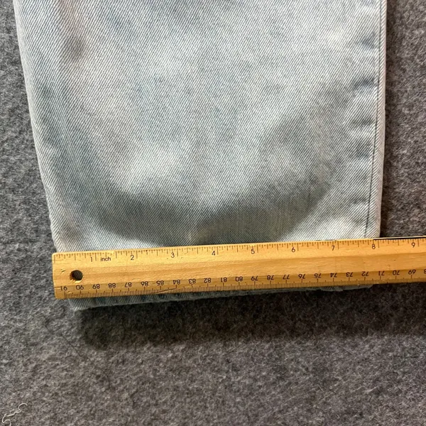 Levi's Low Pro Straight Jeans 29 Light‎ Wash Distressed Ripped Knee Y2K Style - Image 4