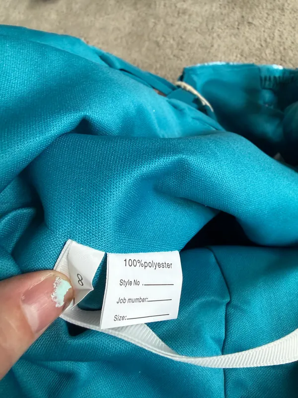 Teal Blue Sequin Lace - Image 4