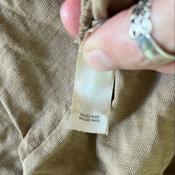 aerie Distressed oversized Crewneck Tee in Taupe Beige - Image 4