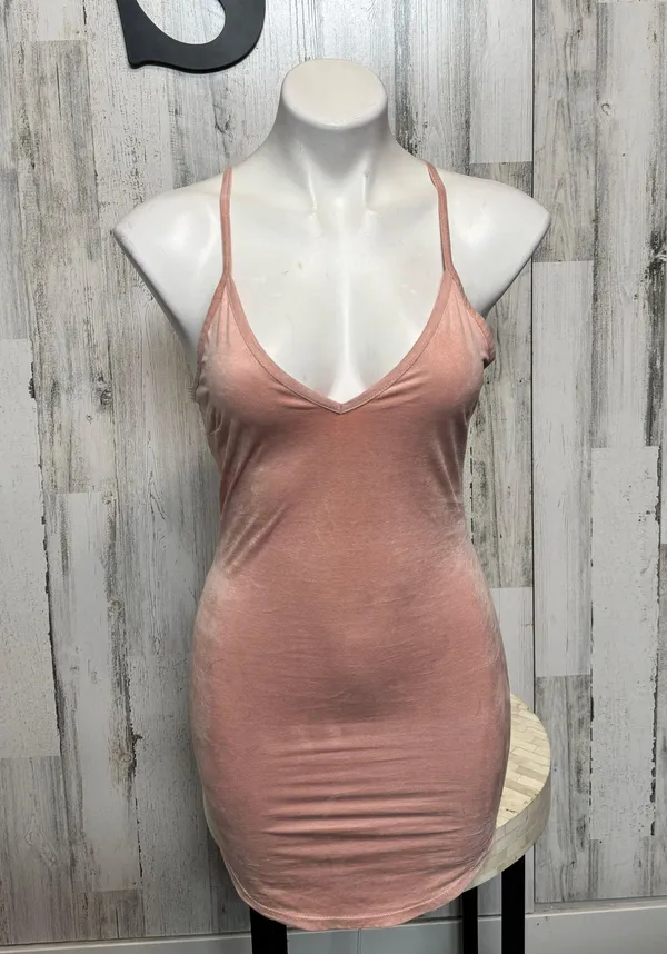 Windsor Pink Velvet Dress - Image 5
