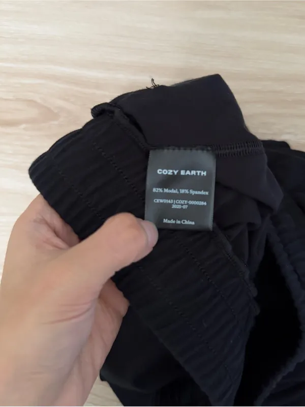 Cozy Earth Women's Small Studio Jogger Pants Mid Rise Black Modal Lounge Comfy - Image 6