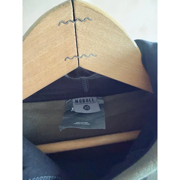 NOBULL Womens Coffee Heather Hoodie Sweatshirt Olive Green XS‎ NWT - Image 3