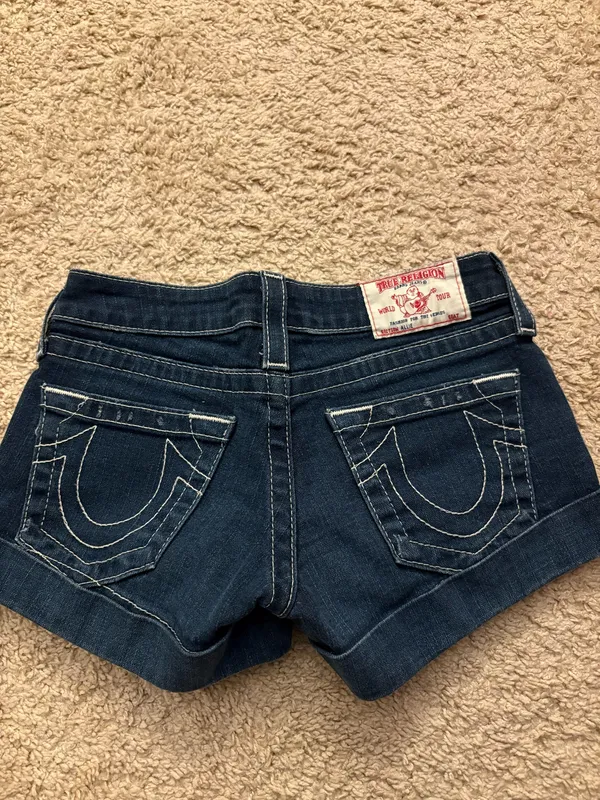 True Religion Vintage Jean Low-Rise Shorts - Image 2