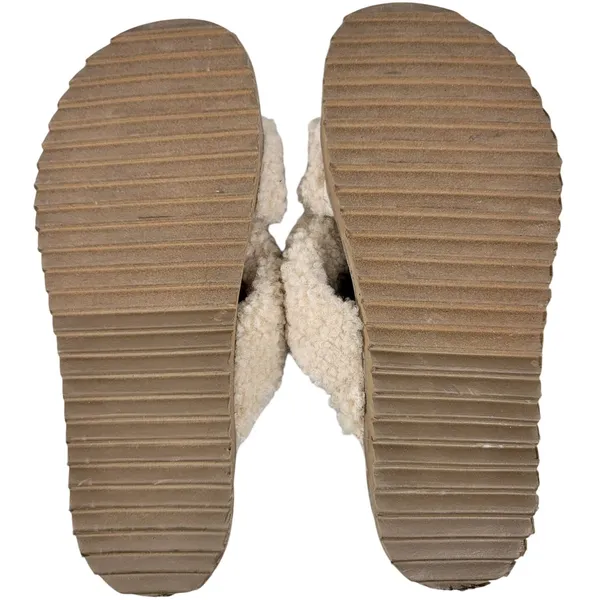 Treasure and Bond Sherpa Slide Sandals Cream Women Size 6‎ Comfort Cozy Warm - Image 14