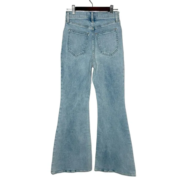 NWT Abercrombie & Fitch 0 S Ultra High Rise Flare Curve Love Jeans Medium Blue - Image 3