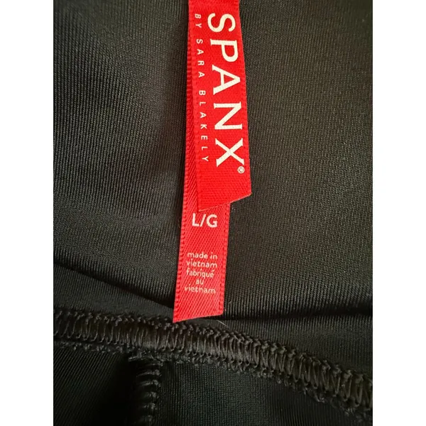 Spanx SPANXshape™ Faux Leather Leggings Women’s Size L Black Compression 2437 - Image 9