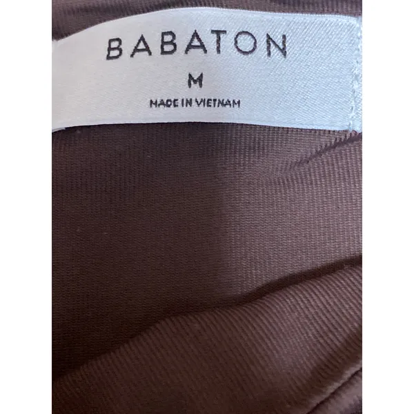 Aritzia Babaton Women's Brown Long Sleeve Square Neck Thong Bodysuit Size M - Image 5