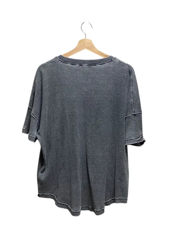 Sundance Oversized Waffle Knit Shirt Gray Size M Cottagecore Spring Boho Summer - Image 9