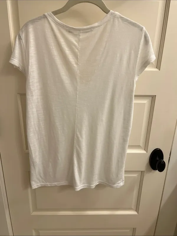 Michael Stars White V-Neck Short Sleeve Tee - Image 7