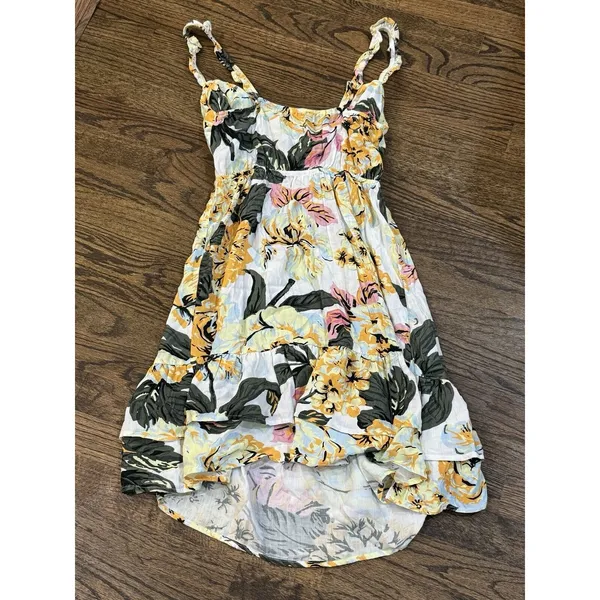 Maaji‎ Women's Short Dress Floral Tropical Size Medium Layered Ruffle - Image 3