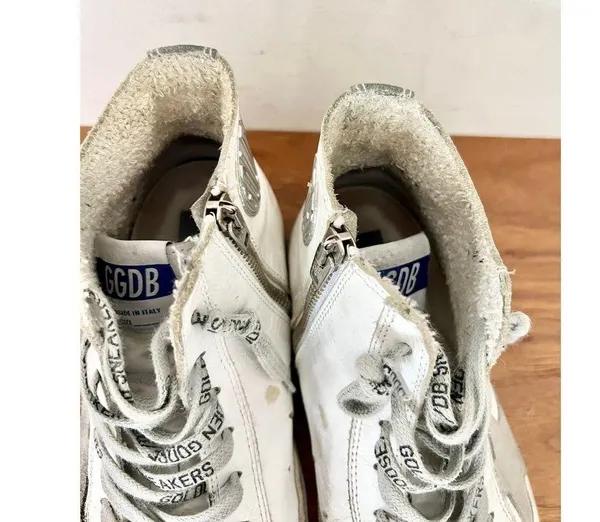 Golden Goose Francy Leather High Top Sneaker Shoes White Women's Size 36 / 6 - Image 8