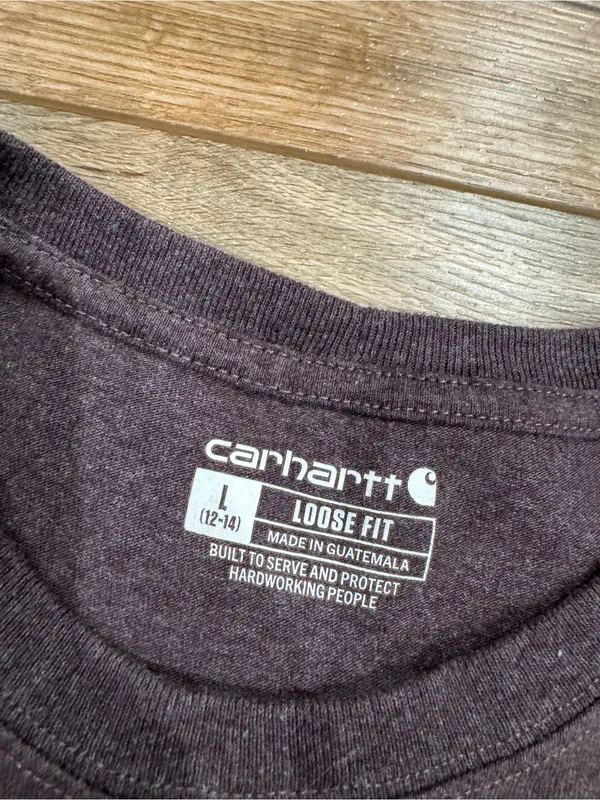 CARHARTT Casual Loose Fit Mauve T-shirt | Size Large - Image 2