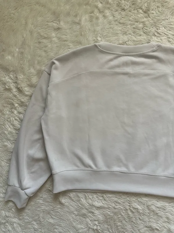 Lululemon Sweatshirt Softstreme Perfectly Oversized Cropped Crew Pullover Sz 8 - Image 5