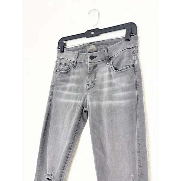 Mother The Looker Ankle Fray Grey Jeans Size 28 Distressed Last Chance Saloon - Image 8