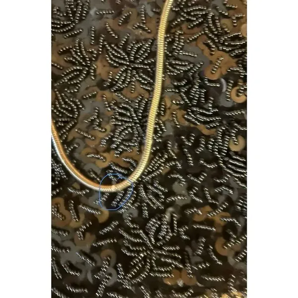 VTG HONG KONG BLACK PLASTIC BEADED PURSE HANDBAG ROARING 20’s (5565) - Image 7