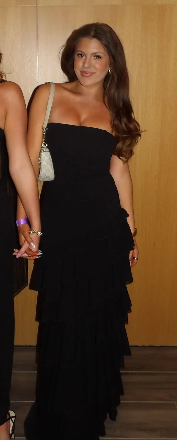 Black Maxi Dress Formal Size M - Image 2