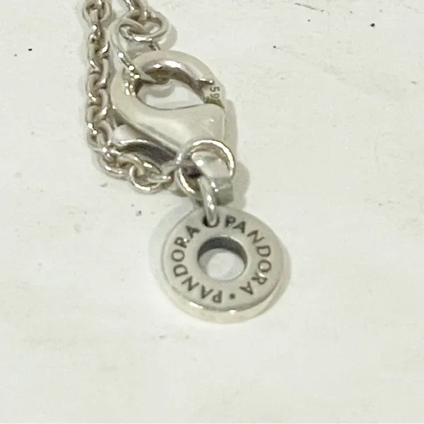 PANDORA 925 Silver Circle of‎ Sparkle Hearts Pendant Necklace 590514CZ - Image 3