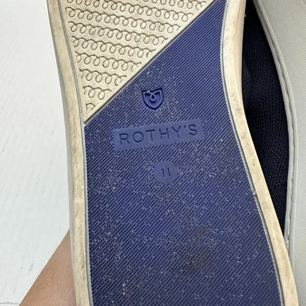 Rothys The City Slip On Shoes Womens Size 11 Navy Blue Knit Eco‎ Friendly Casual - Image 10