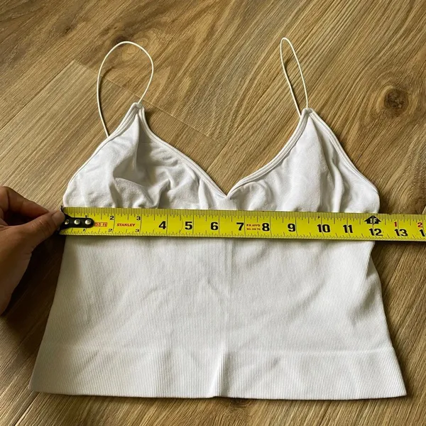 Intimately Free People White Seamless Brami Tank M/L Ribbed Cami Crop Top - Image 6