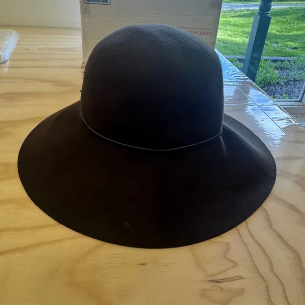 NWT Aritzia Talula Baylis Hat Espresso‎ Brown Wool Floppy Wide Brim Packable S/M - Image 2
