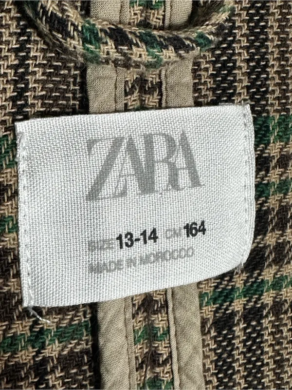 Vintage Zara Houndstooth Single Button Blazer Crop Academia Collegiate Business - Image 10