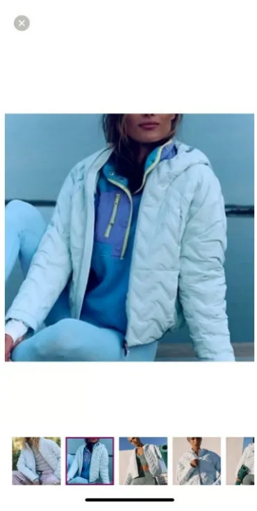 Free People FP Movement Gettin Lost Packable Puffer - Arctic Blue - Image 3
